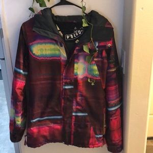 Multi-colored ski jacket